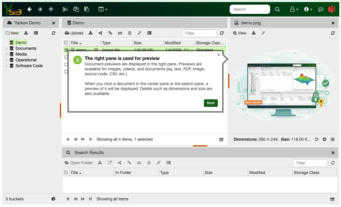 The preview pane is on the right