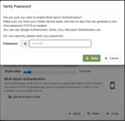 Multi-factor authentication set up - verify password