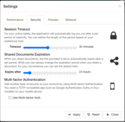 Multi-factor authentication set up - settings